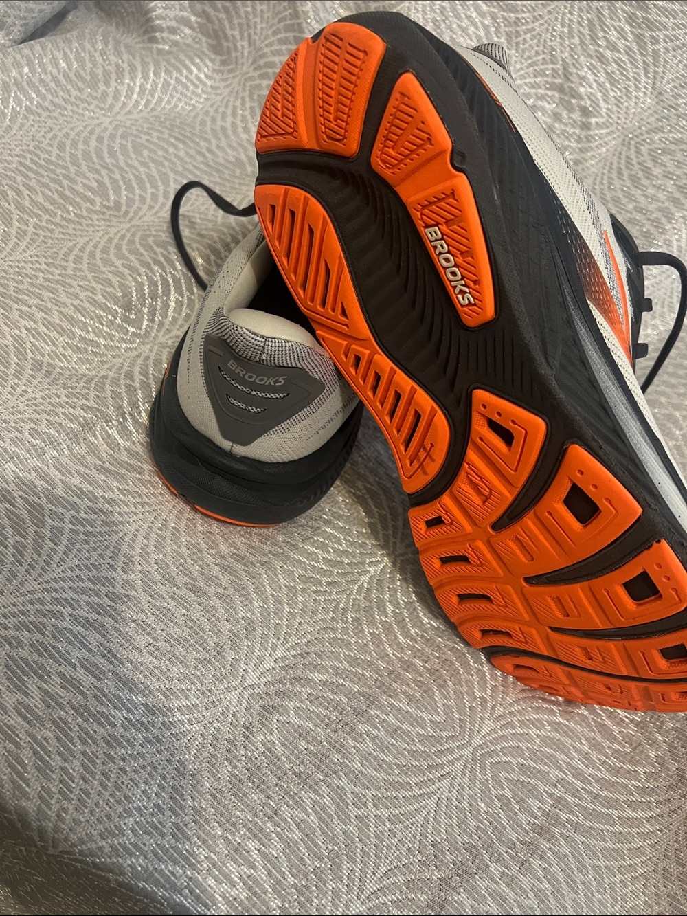 Brooks Gray Running Shoes with Orange Logo - Picture 5 of 11